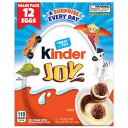 Kinder Joy Eggs Milk Chocolate Treat With Toys - 8.4 Oz