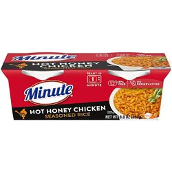Minute Ready To Serve Hot Honey Chicken Rice 2-4.4 Oz Cups - 8.8 Oz