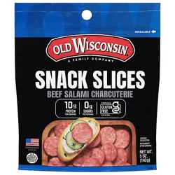 Old Wisconsin Beef Salami Charcuterie Snack Slices - 5 Oz