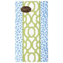 Knots And Spots Blue/green Guest Towel - Ea