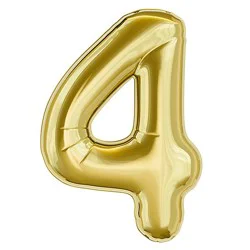 American Greetings Number '4' Gold Foil Large Balloon - Each