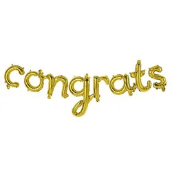 American Greetings 'congrats' Gold Foil Balloon Banner 8 Count - Each
