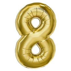 American Greetings Number '8' Gold Foil Large Balloon - Each
