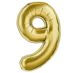 American Greetings Number '9' Gold Foil Large Number Balloon - Each