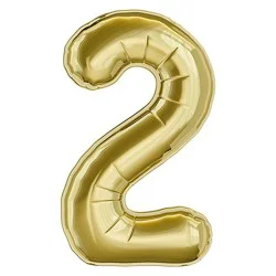 American Greetings Gold Foil Number '2' Large Balloon - Each