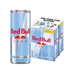 Red Bull Zero Energy Drink 80mg Caffeine Taurine & B Vitamins - 4-8.4 Fl. Oz.