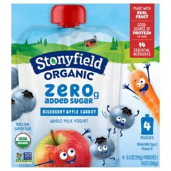 Stonyfield Organic Apple Blueberry Carrot Multi-Pack 4pk , 4-3.5 Oz - 4-3.5 Oz