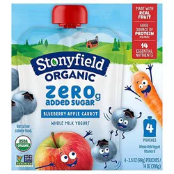 Stonyfield Organic Apple Blueberry Carrot Multi-Pack 4pk , 4-3.5 Oz - 4-3.5 Oz