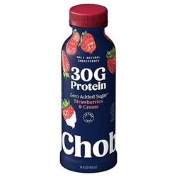 Chobani 30g Protein Lowfat Greek Yogurt Drink Strawberries & Cream 14 Oz - 14 Oz