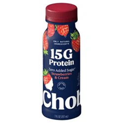 Chobani 15g Protein Lowfat Greek Yogurt Drink Strawberries & Cream 7 Oz - 7 Oz