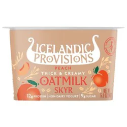 Icelandic Provisions Oatmilk Skyr Peach 5 Oz - 5 Oz