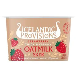 Icelandic Provisions Oatmilk Skyr Strawberry 5 Oz - 5 Oz