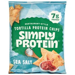 Simplyprotein Tortilla Chips Sea Salt - 4.58 Oz