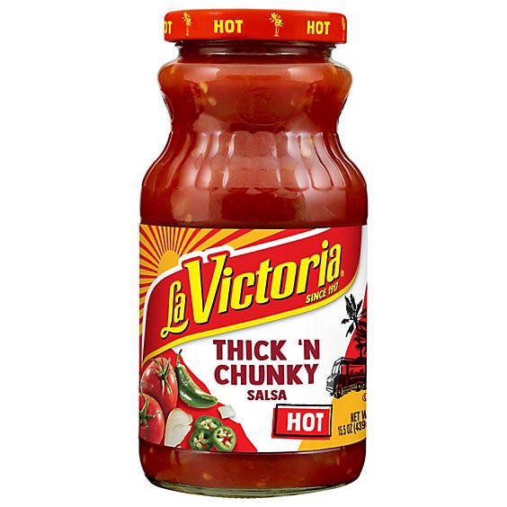 slide 1 of 13, La Victoria Thick & Chunky Hot Salsa, 15.5 Oz - 15.5 Oz, 15.5 oz