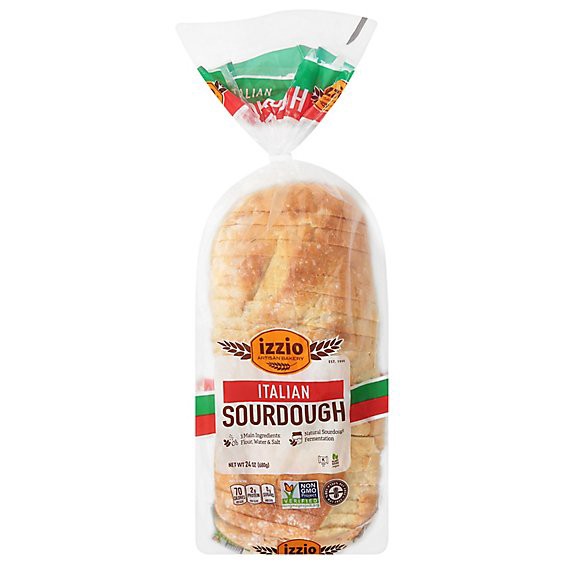 slide 1 of 1, Izzio Italian Sourdough Sliced Bread - 24 Oz, 24 oz