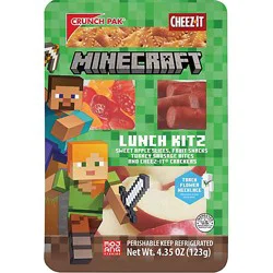 Minecraft Kitz Apples Fruit Snacks Turkey Sausage Bites & Cheez-It Crackers 4.35oz - 4.35 Oz