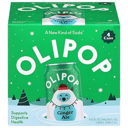 Olipop Ginger Ale Prebiotic Soda Cans - 4-12 Fl. Oz.