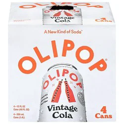 Olipop Vintage Cola Prebiotic Soda Cans - 4-12 Fl. Oz.