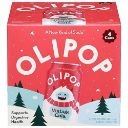 Olipop Vintage Cola Prebiotic Soda Cans - 4-12 Fl. Oz.
