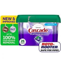 Cascade Platinum Plus Actionpacs Fresh Scent - 26 Count
