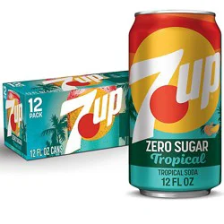 7up Tropical Zero Sugar 12-12fz - 12-12 Fz