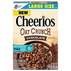 Cheerios Oat Crunch Chocolate Breakfast Cereal Large Size - 18.2 Oz