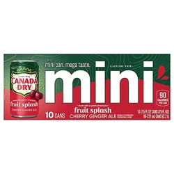 Canada Dry Fruit Splash Cherry Ginger Ale 10-7.5fz - 10-7.5 Fz