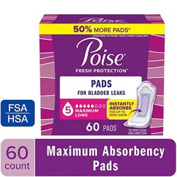 Poise 5 Drop Absorbency Incontinence Pads - 60 Count