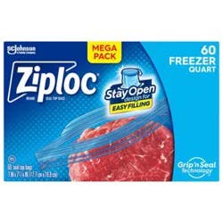 Ziploc Mega Freezer Quart - 60 Ct