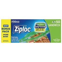 Ziploc Sandwich Bag - 50 Ct