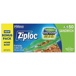 Ziploc Sandwich Bag - 50 Ct