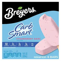Breyers Ice Cream Carbsmart Strawberry Bar, 6-3 Fz, 18 Fz - 6-3 Fz