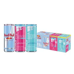 Red Bull Sugarfree Zero Peach Iced Vanilla Berry 80mg Caffeine Energy Drink - 12-8.4 Fl. Oz.