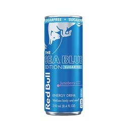 Red Bull Sea Blue Edition Sugarfree Energy Drink Juneberry 80mg Caffeine - 8.4 Fl. Oz.