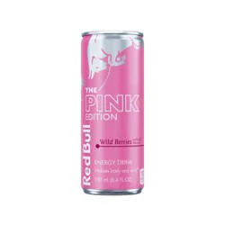 Red Bull Pink Edition Energy Drink Wild Berries 80mg Caffeine - 8.4 Fl. Oz.