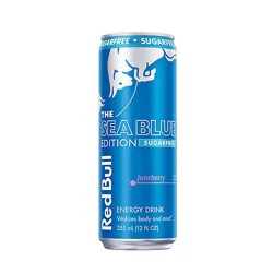 Red Bull Sea Blue Edition Sugarfree Energy Drink Juneberry 114mg Caffeine - 12 Fl. Oz.