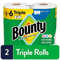Bounty 2 Triple Roll Select-A-Size White - 2 Rl