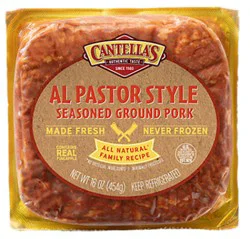 Cantellas Al Pastor Style Ground Pork 16 Oz - 16 Oz