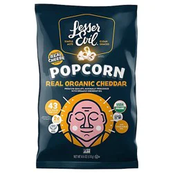 Lesser Evil Popcorn Real Cheddar 4.6oz - 4.6 Oz