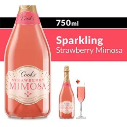 Cooks Spkl Strawberry Mimosa 750 Ml Wine - 750 Ml