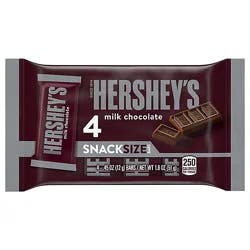 Hersheys Milk Chocolate Snack Size Bar 4-Pack - 1.8 Oz