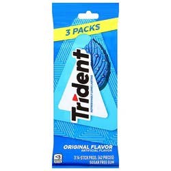 3pk Trident Gum Original Sugar Free - 42 Ct