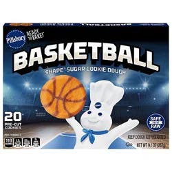 Pillsbury Ready To Bake Basketball Shape Sugar Cookie Dough, 9.1 Oz - 9.1 Oz