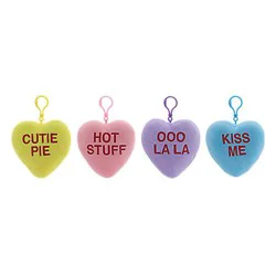 Dan Dee Plush Heart Backpack Clip 4 Inch Colors May Vary - Each