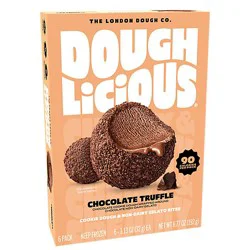 Doughlicious Chocolate Truffle Cookie Dough Gelato Bites - 6 - 6.77 Oz