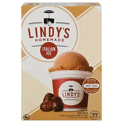 Lindy's Root Beer Italian Ice 6-6 Fz, 36 Fz - 6-6 Fz