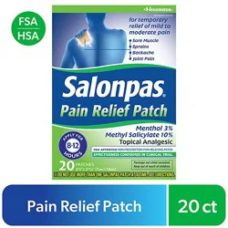 Salonpas Pain Relieving Patch 20ct - 20 Ct