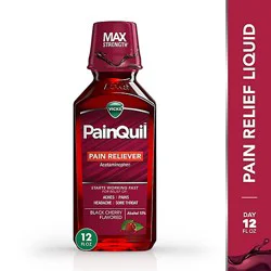 Vicks Painquil Pain Reliever, Pain Relief Liquid, 1000mg Acetaminophen, Black Cherry Flavored, - 12 Fz