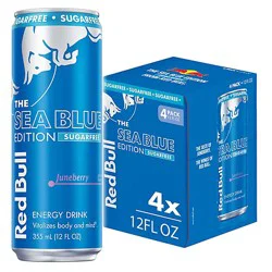Red Bull Sea Blue Edition Sugarfree Energy Drink Juneberry 114mg Caffeine - 4-12 Fl. Oz.