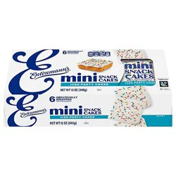 Entenmanns Iced Party Mini Snack Cakes 6 Count - 12 Oz